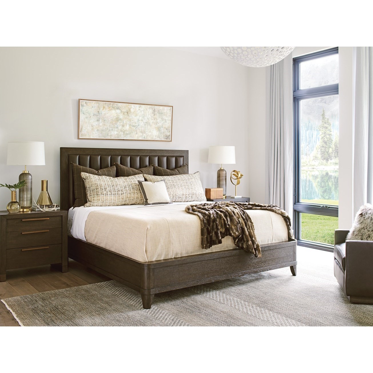 Ironwood upholstered storage shop platform bed